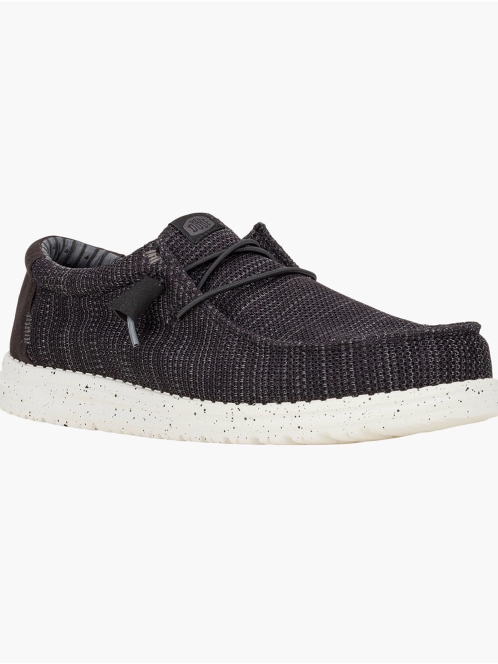 Hey Dude Wally Stretch Sox Slip-On | Charcoal Gray Canvas Slip-On Loafers - Picture 6 of 6